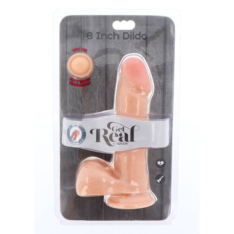 GET REAL - Dual Density Realistisk dildo med testikler 18 cm