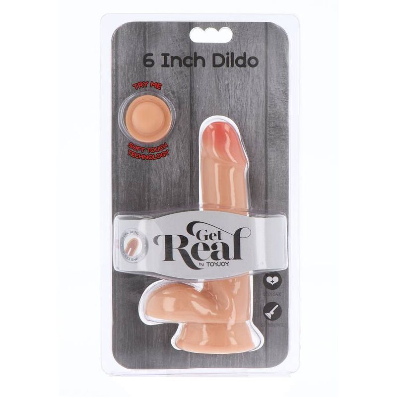 GET REAL - Dual Density Realistisk dildo med testikler 17 cm