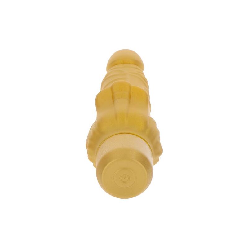 GET REAL - Gold Dicker Stim Vibrator med Klitorisstimulator