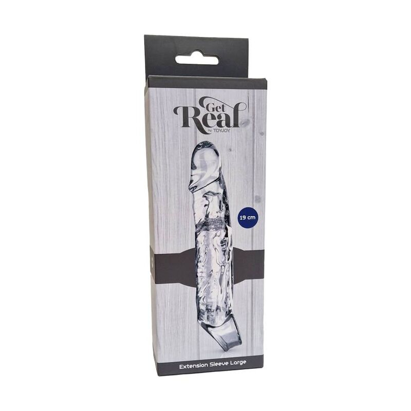 GET REAL - Long Penisforlenger Transparent 19 cm