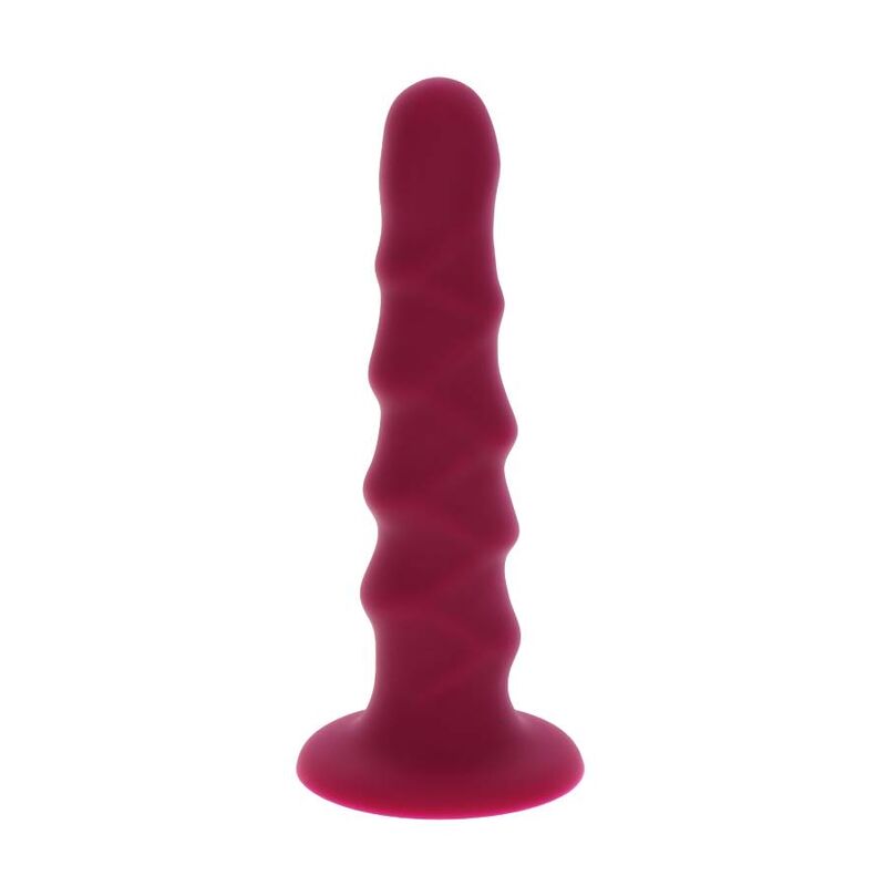 GET REAL - Ribbed Dong Rød 12 cm