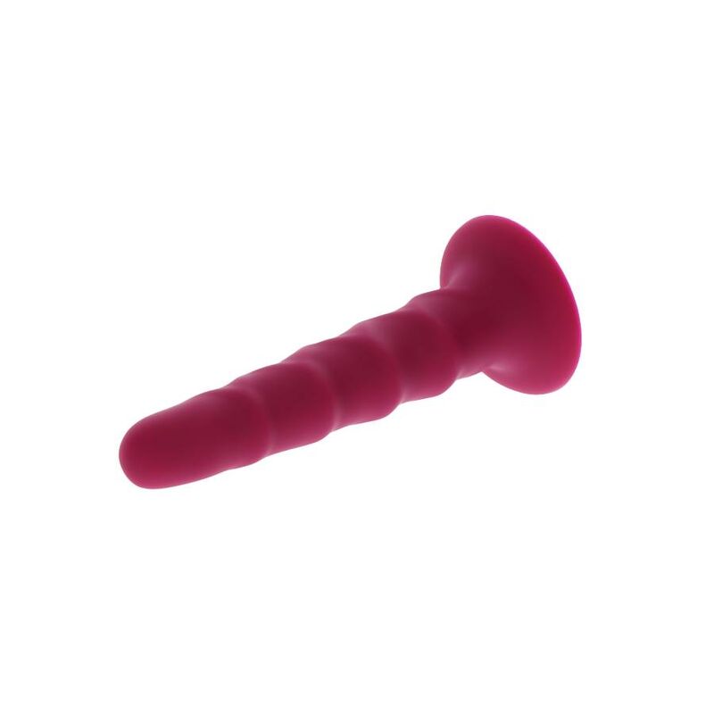 GET REAL - Ribbed Dong Rød 12 cm