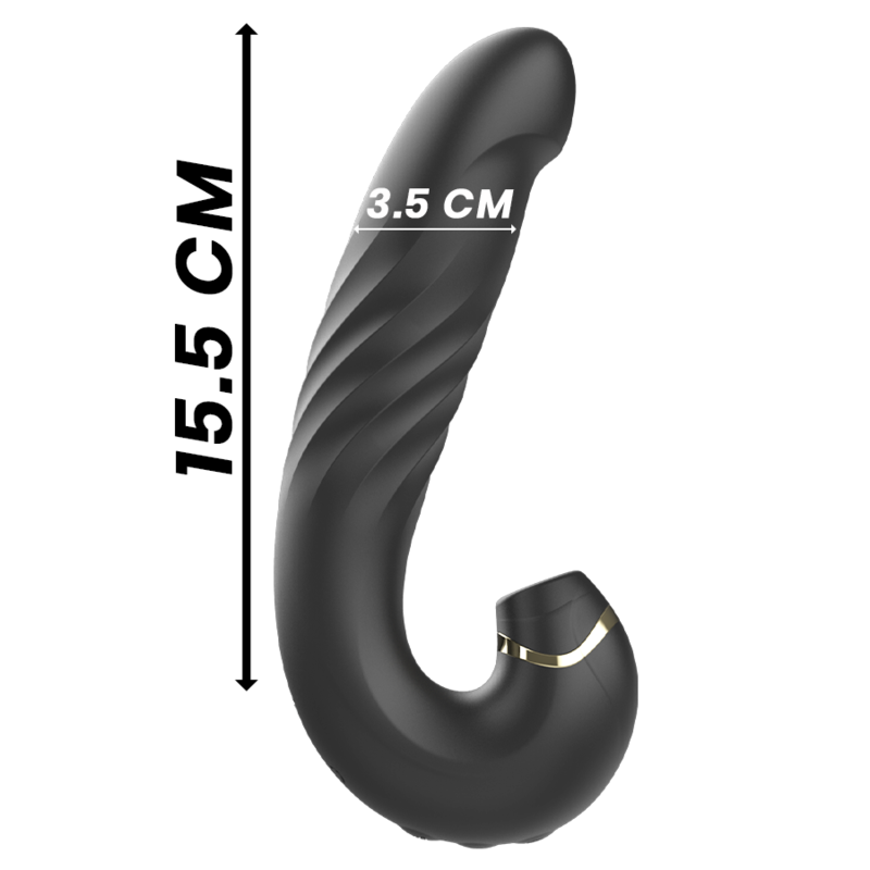 IBIZA - Clip Up & Down Støtvibrator med Klitorissuger