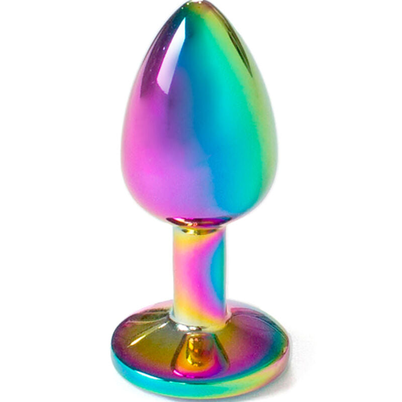 SECRETPLAY - Metall Buttplugg Regnbue Small 7 cm
