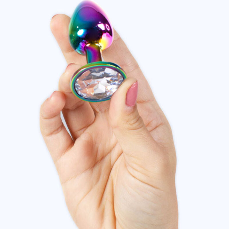 SECRETPLAY - Metall Buttplugg Regnbue Small 7 cm