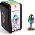 SECRETPLAY - Metall Buttplugg Regnbue Small 7 cm
