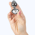 SECRETPLAY - Metall Analplugg med Krystallhjerte Transparent Small 7 cm
