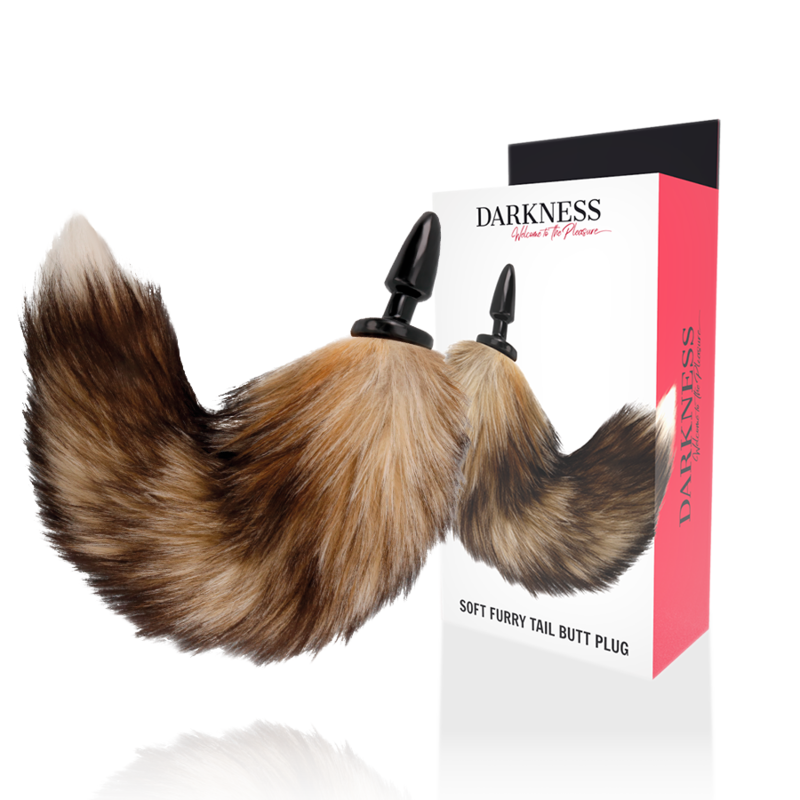 DARKNESS - Silikon Analplugg med Naturlig Hale 10 cm