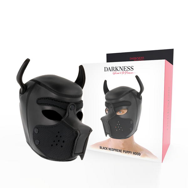 DARKNESS - Neopren Hundemaske med Avtakbar Munnkurv