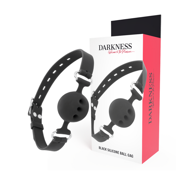 DARKNESS - Pustende Ball-gag i Silikon
