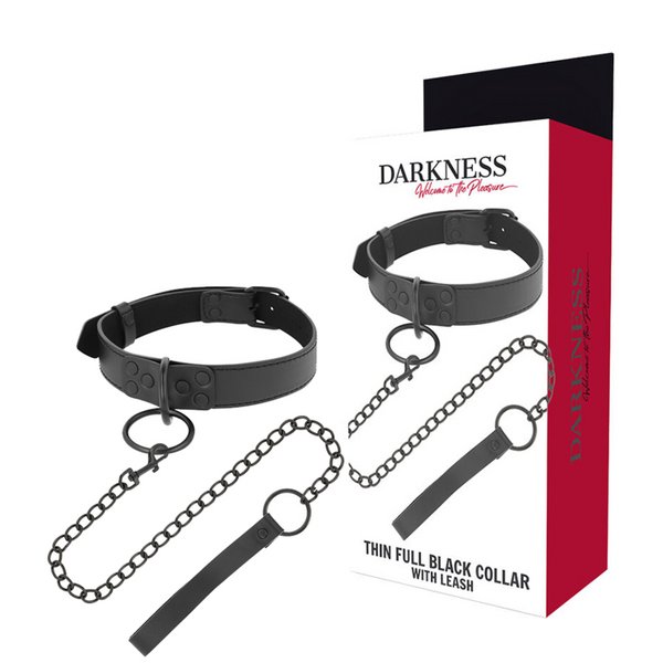 DARKNESS - Halsbånd med kjede Sort