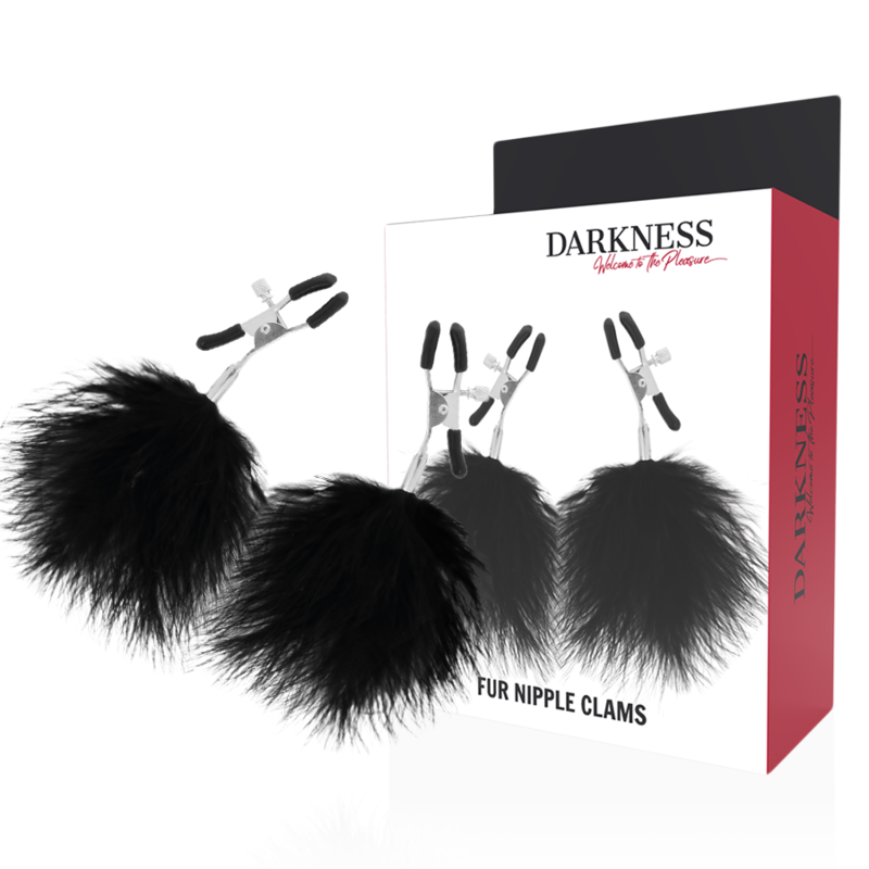 DARKNESS - Brystvorteklemmer med Pompom 2