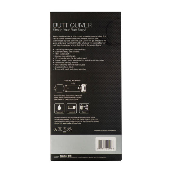 ROCKS-OFF - Butt Quiver P-punkt Stimulator 7 Hastigheter