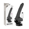 BASECOCK - Realistisk Vibrator med Fjernkontroll Sort 19 cm
