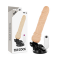 BASECOCK - Realistisk Vibrator med Fjernkontroll Hudfarge 19,5 cm (12 modi)