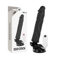 BASECOCK - Realistisk Vibrator med Fjernkontroll Sort 21 cm