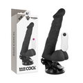 BASECOCK - Realistisk Bøyelig Vibrator med Fjernkontroll Sort 20 cm