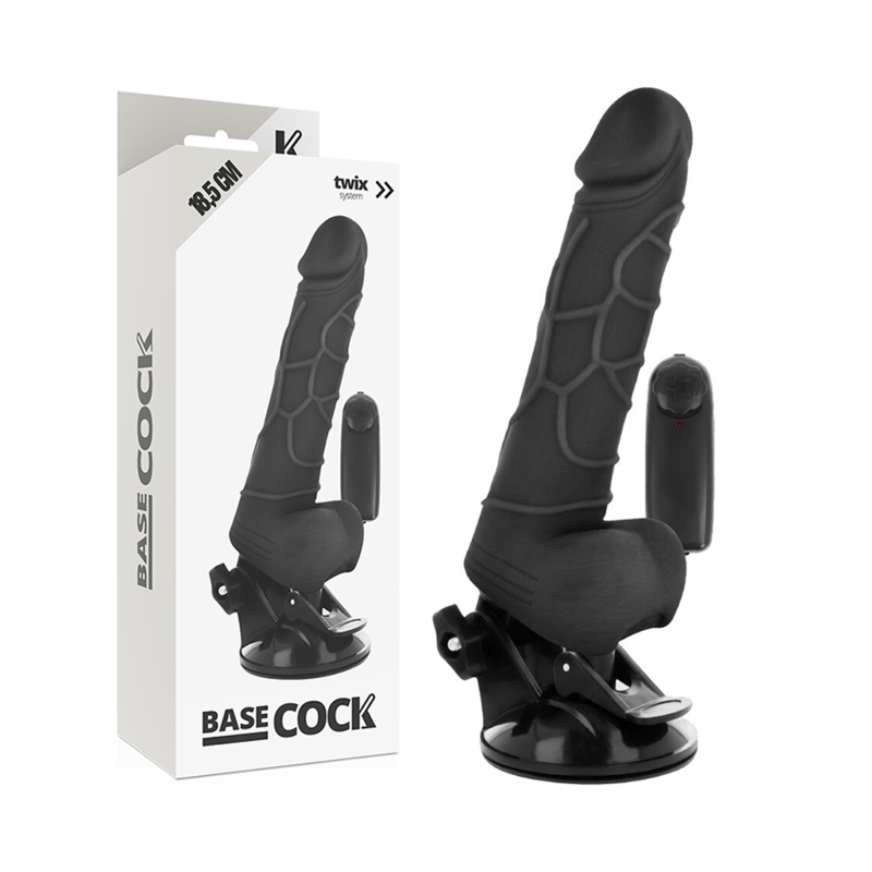BASECOCK - Vibrator Sort 18,5 cm