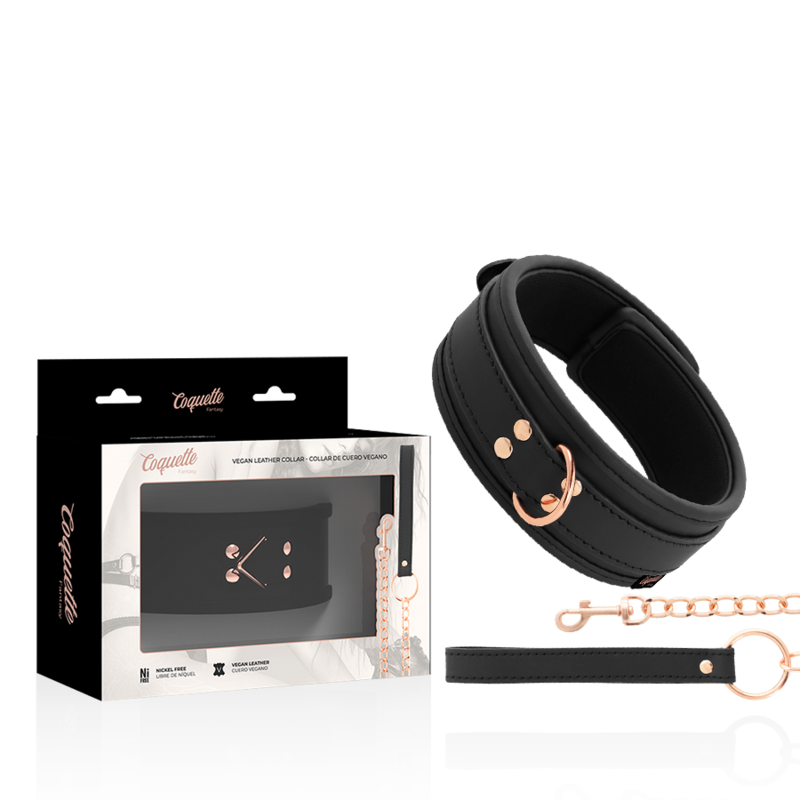 COQUETTE - Chic Desire Fantasy Halsbånd med kjede Vegansk skinn
