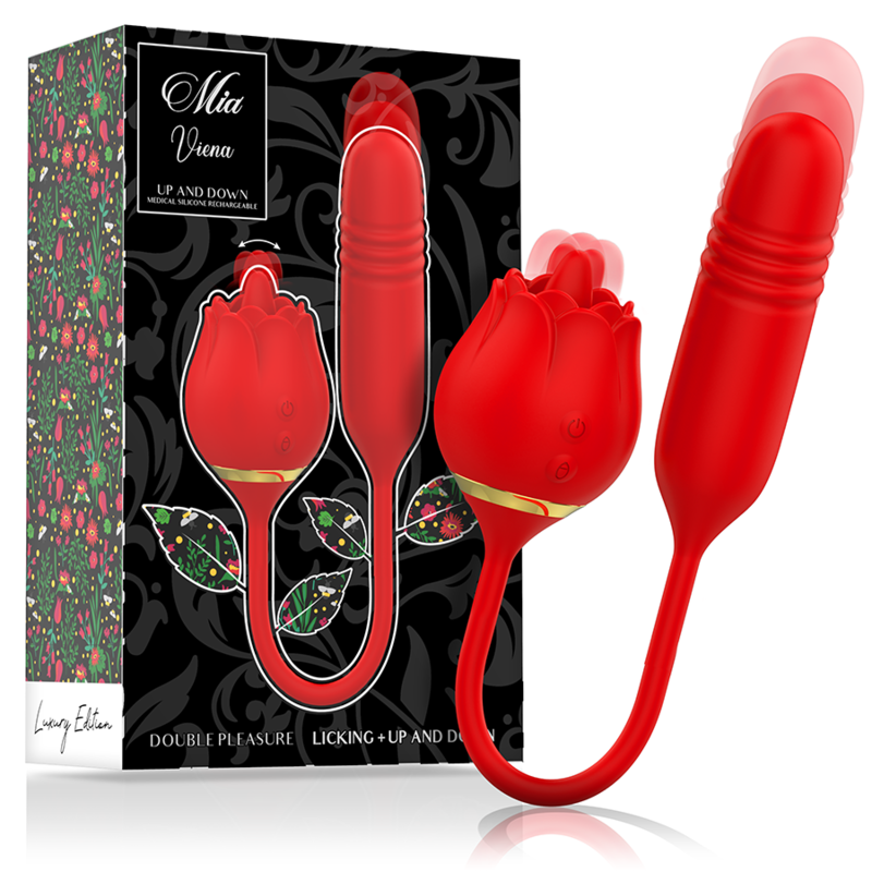 MIA - Vienna Dobbel Slikkevibrator med Opp-og-ned Analstimulering