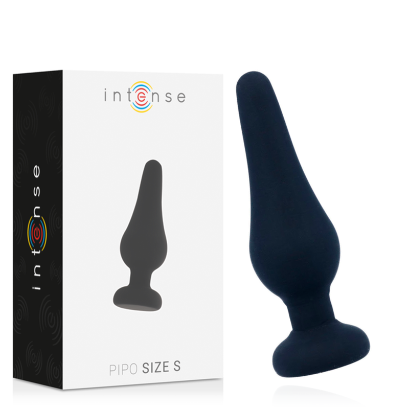 INTENSE - Analplugg Pipo S Sort Silikon 9,8 cm