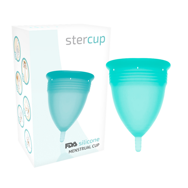 STERCUP - Menskopp Silikon Akvamarin Størrelse L