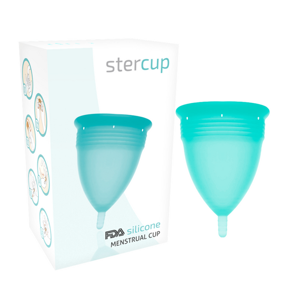 STERCUP - Menskopp Silikon Akvamarin Størrelse S
