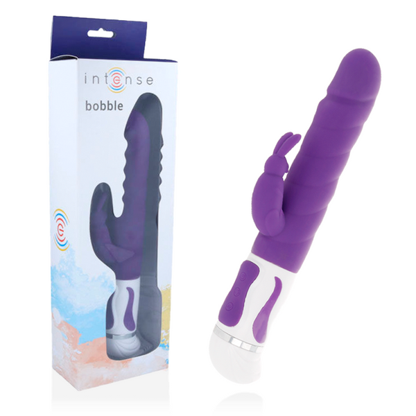 INTENSE - Bobble Rabbitvibrator med Rotasjon Lilla Silikon