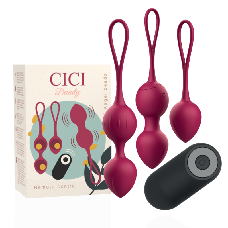 CICI BEAUTY - Vibrerende Knipekuler med Fjernkontroll (sett med 3)