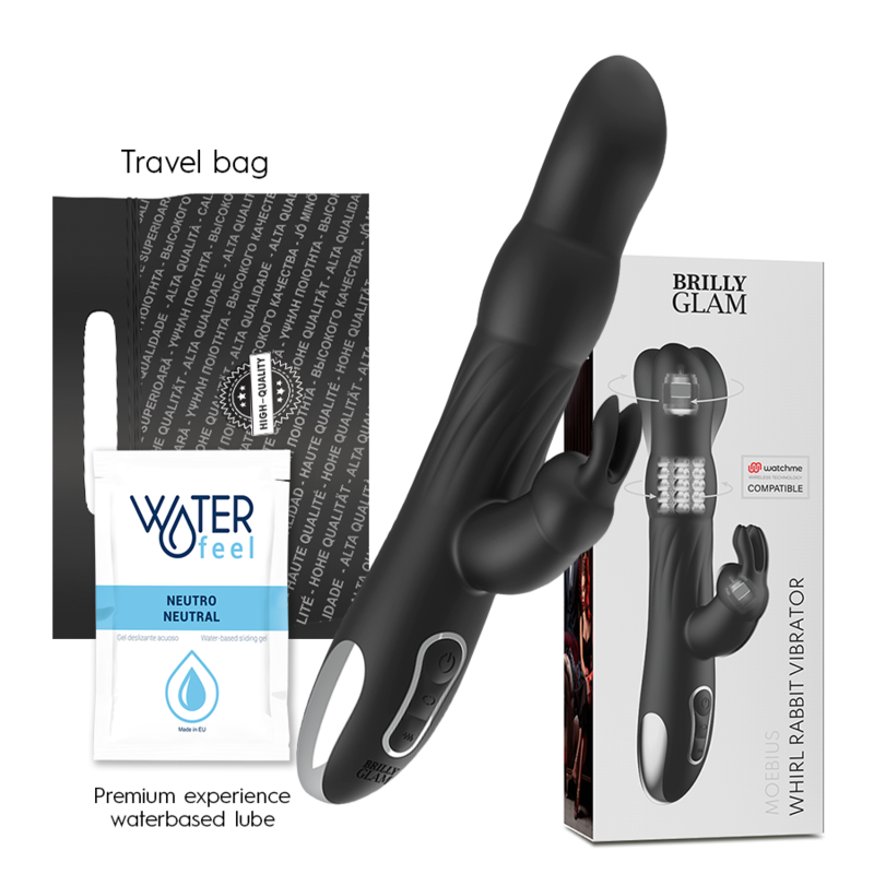 BRILLY GLAM - Moebius Rabbitvibrator & Rotator med WatchMe-fjernkontroll