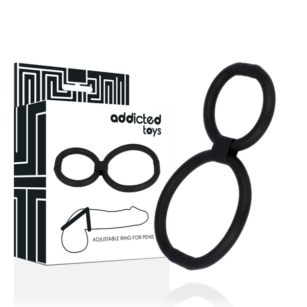 ADDICTED TOYS - Dobbel Justerbar Penis- og Pungring