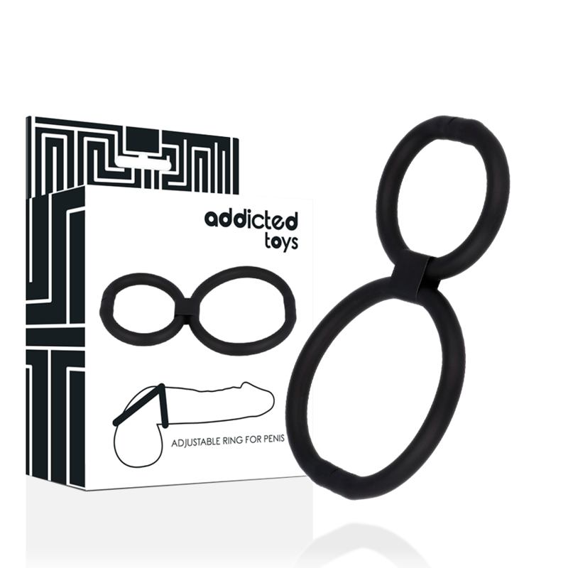 ADDICTED TOYS - Dobbel Justerbar Penis- og Pungring