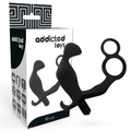 ADDICTED TOYS - Vibrerende analplugg med penis- og testikkelring