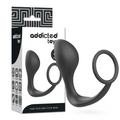 ADDICTED TOYS - Analplugg med penisring Sort