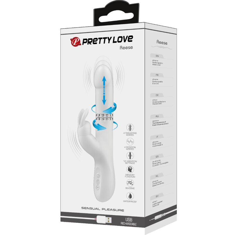 PRETTY LOVE - Reese Roterende Rabbitvibrator Krystall