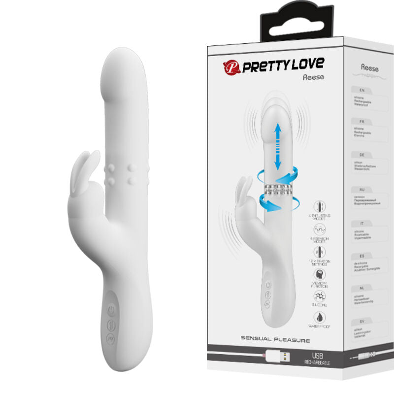 PRETTY LOVE - Reese Roterende Rabbitvibrator Krystall