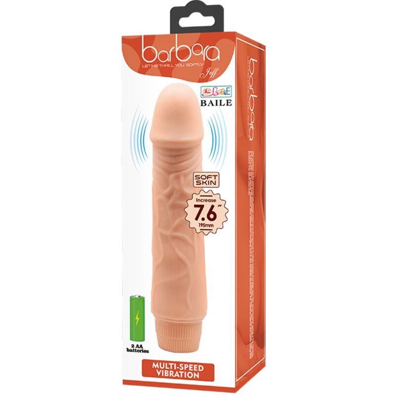 BAILE - Barbara Realistisk vibrator 20 cm