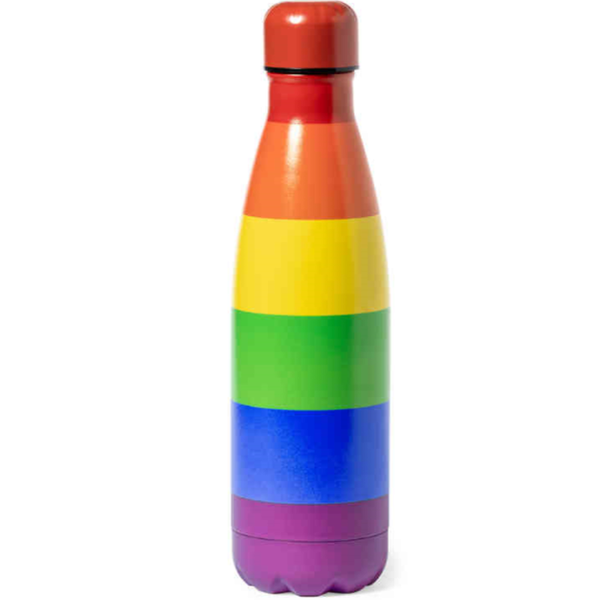 PRIDE - Varmeflaske i Metall med LGBT-flagg