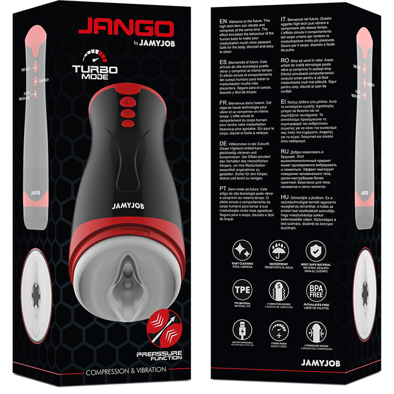 JAMYJOB - Jango Masturbator med kompresjon og vibrasjon