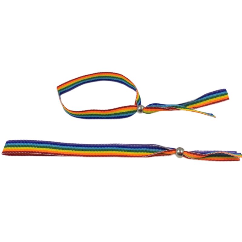PRIDE - LGBT-flagg Armbånd med Sølvkuler