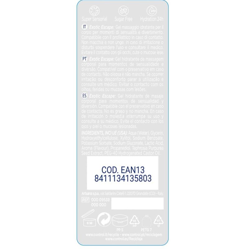 CONTROL - 2-i-1 massasje og nytelse Eksotisk 200 ml