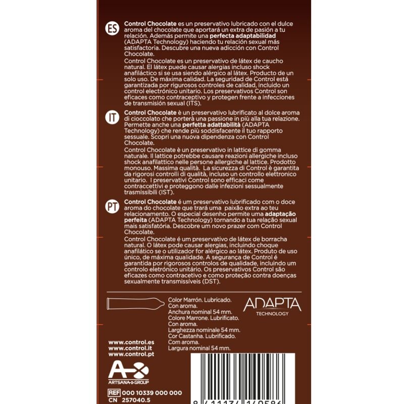 CONTROL - Adapta Chocolate Kondomer med Smak 12 stk