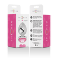 INTENSE - Aluminium Analplugg med hjertekrystall Rosa M