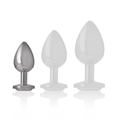 INTENSE - Aluminium Analplugg med Hvitt Hjerte S