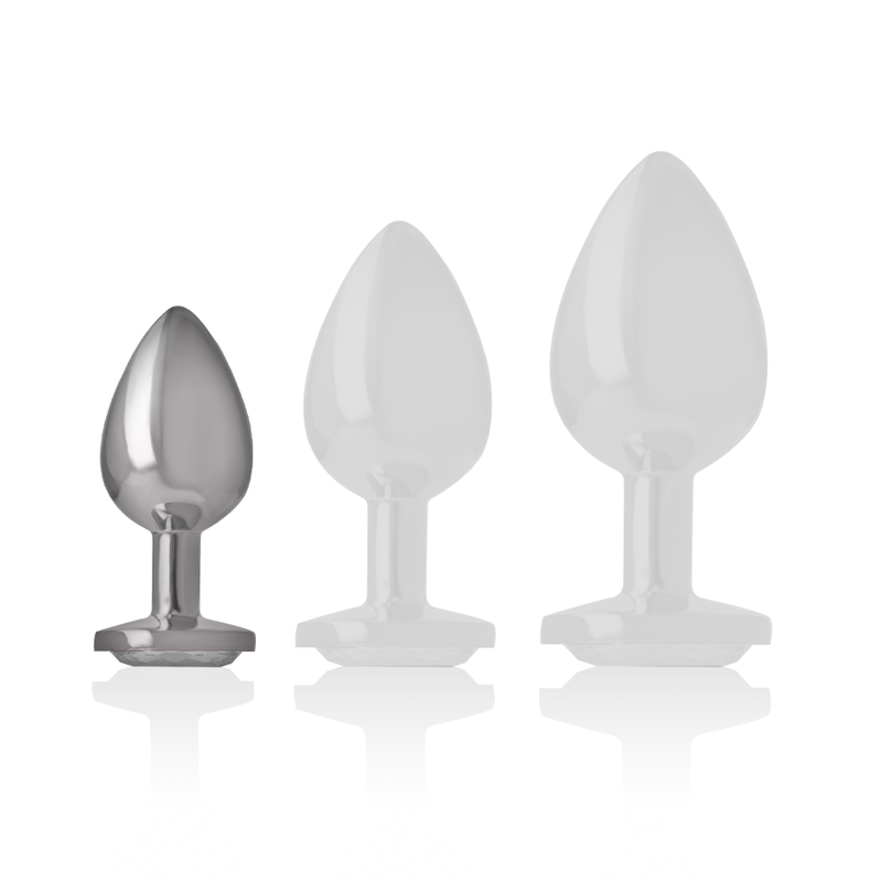 INTENSE - Aluminium Analplugg med Hvitt Hjerte S