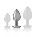 INTENSE - Aluminium Analplugg med Hvitt Hjerte M
