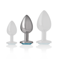INTENSE - Aluminium Analplugg med Blått Hjerte M