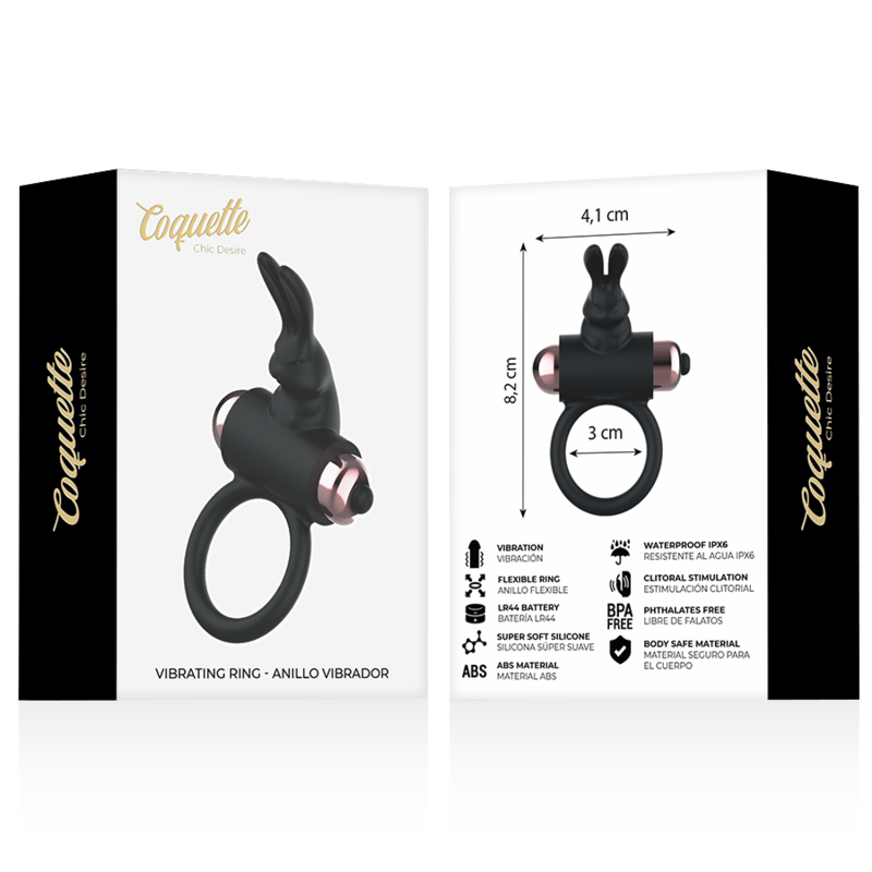 COQUETTE CHIC DESIRE - Vibrerende Penisring Sort