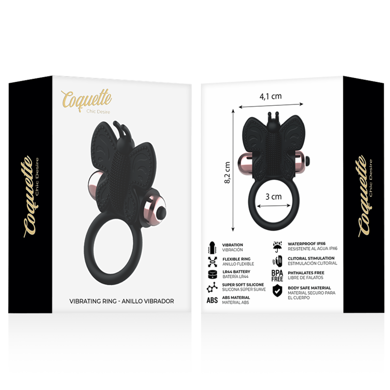 COQUETTE CHIC DESIRE - Vibrerende Penisring Sort