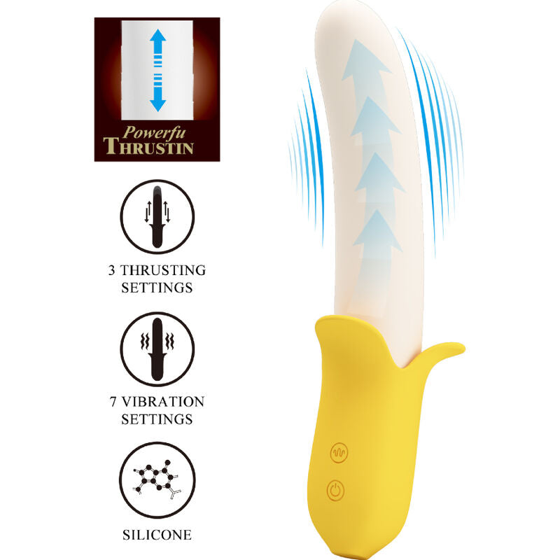 PRETTY LOVE - Banana Geek Støtende G-punktsvibrator Silikon